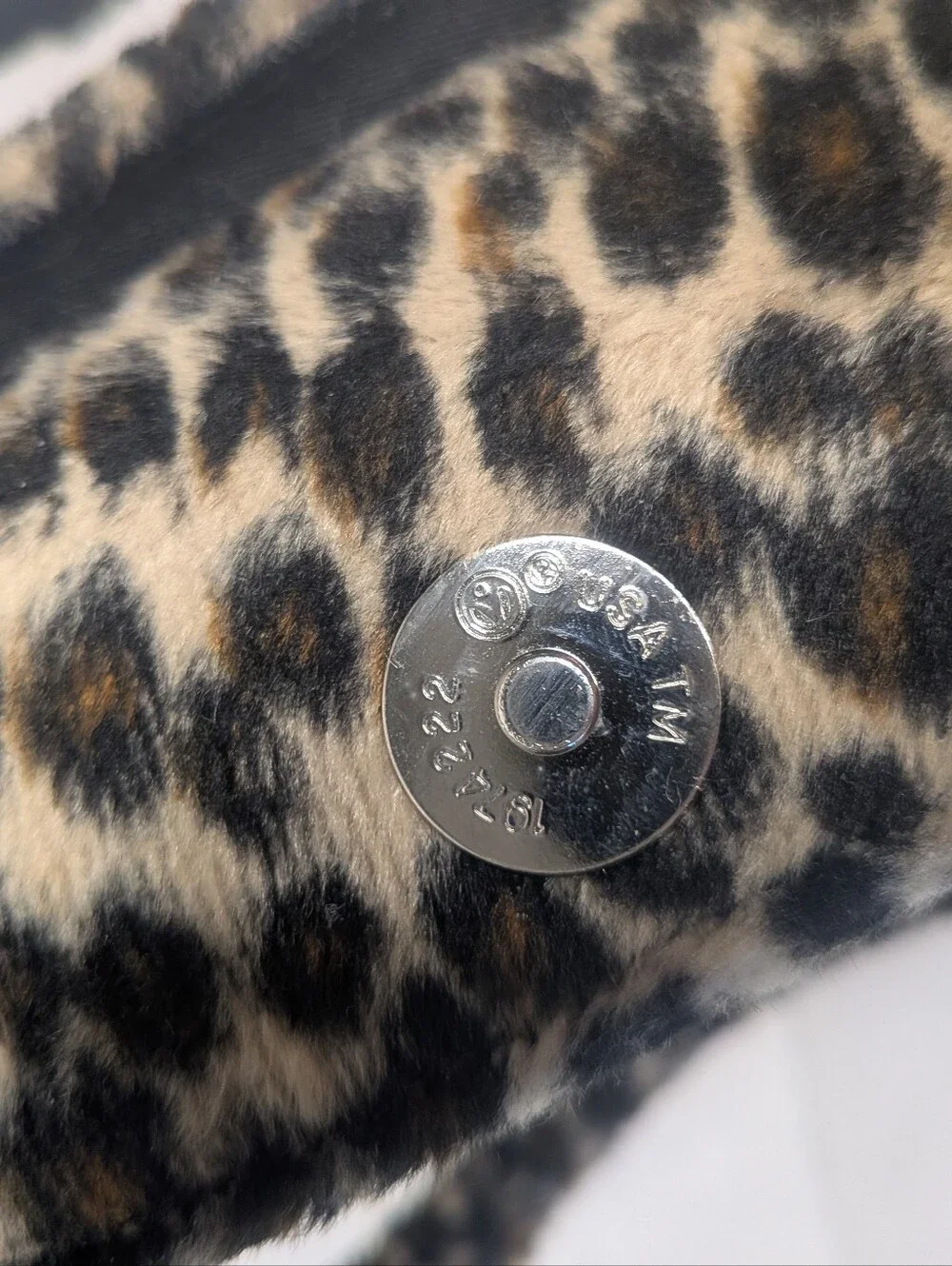 Kate Spade Vtg Faux Fur Leopard Print Sam Mini Tote Bag